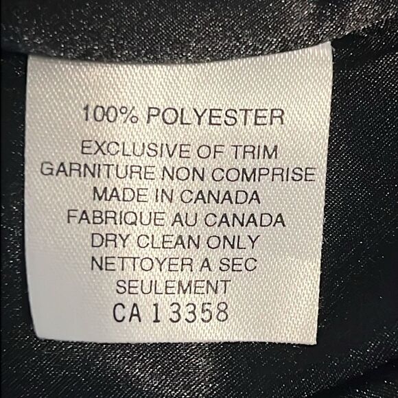 Wayne Clark Black Lined Half Zip Blazer Size 10 - Picture 11 of 12